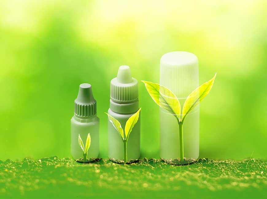 medical bottles on grass