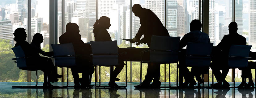 Business People Silhouette Conference Brainstorming Teamwork Connection Concepts